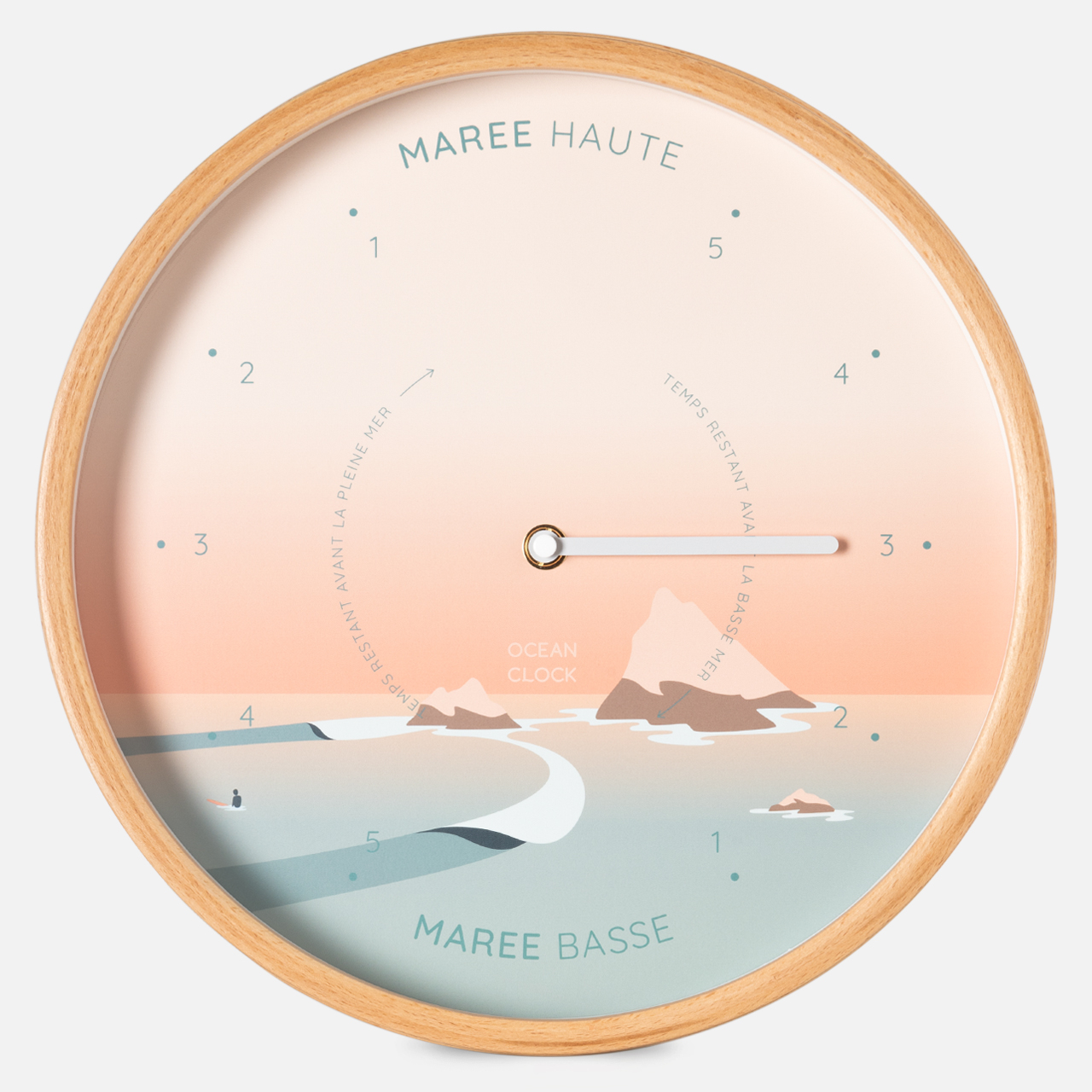 Horloge à marée pastel Sunrise