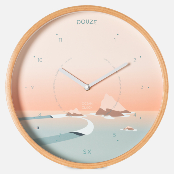 Horloge indiquant l'heure Sunrise, couleurs pastels